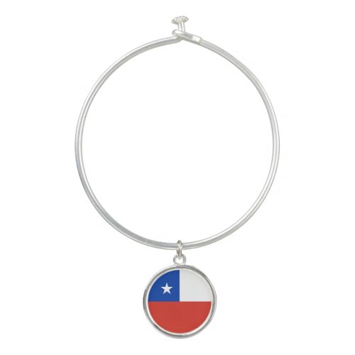 Chile Flag Bangle Bracelet