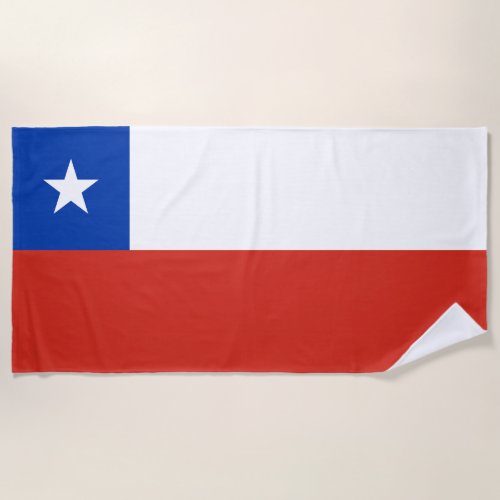 Chile Flag Beach Towel