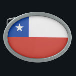 Chile Flag Belt Buckle<br><div class="desc">Patriotic flag of Chile.</div>