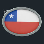 Chile Flag Belt Buckle<br><div class="desc">Patriotic flag of Chile.</div>