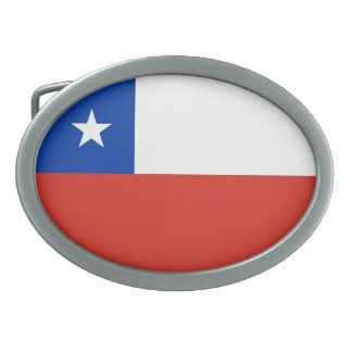Chile Flag Belt Buckle