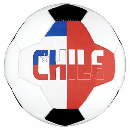 Chile Flag Blue White Red Tricolor Patriotic  Soccer Ball