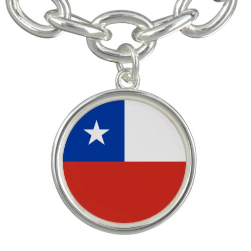 Chile Flag Bracelet