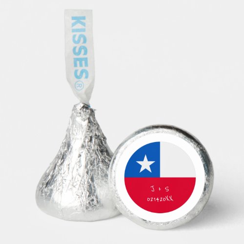 Chile Flag BTS Valentines Day Custom Message Hersheys Kisses