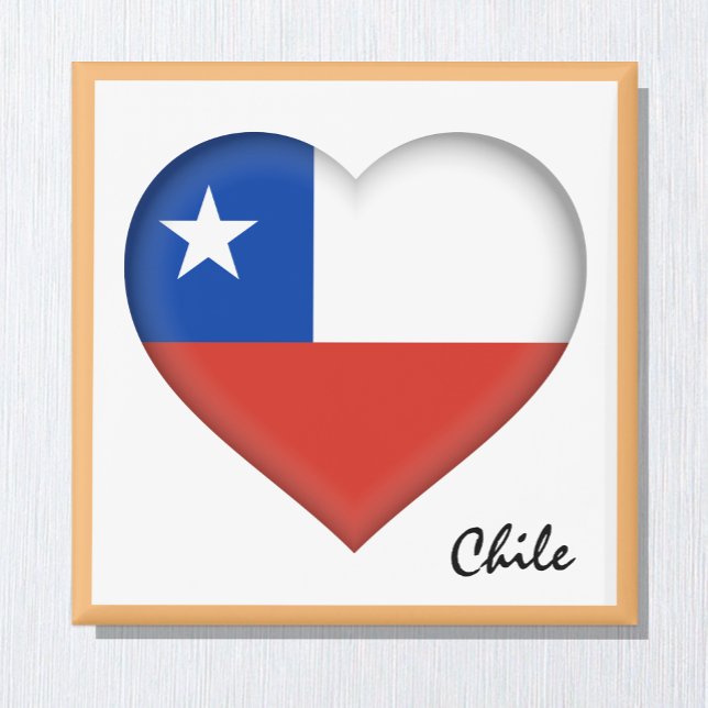 Chile flag & Chilean Heart travel, holiday /sports Magnet (Creator Uploaded)