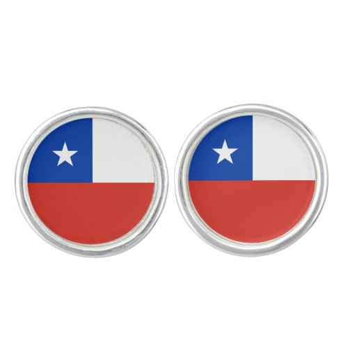 Chile Flag Cufflinks