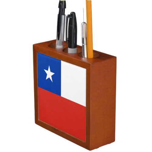 Chile Flag Desk Organizer