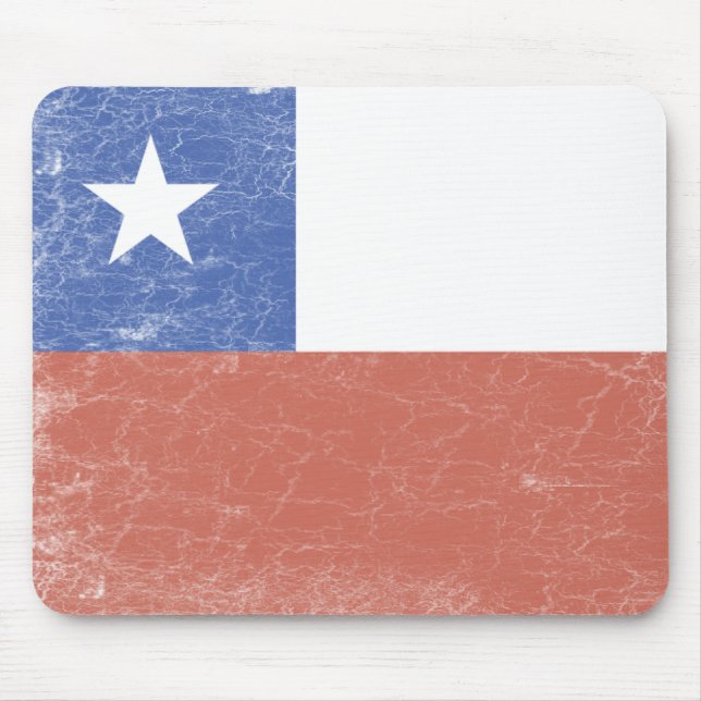 Chile Flag distressed Mouse Pad (Front)
