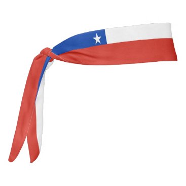 Chile Flag Elegant Patriotic Tie Headband Chile Flag Elegant Patriotic Tie Headband