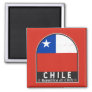 Chile Flag Emblem Distressed Vintage Magnet