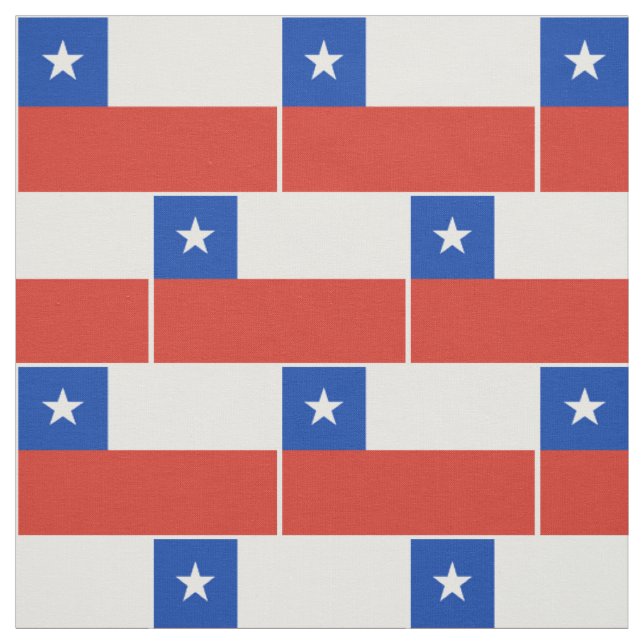 Chile Flag Fabric (Swatch)