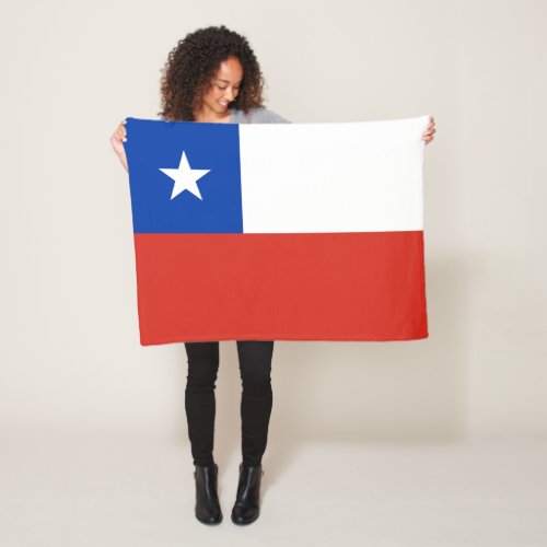 Chile Flag Fleece Blanket