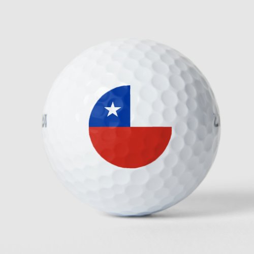 Chile Flag Golf Balls