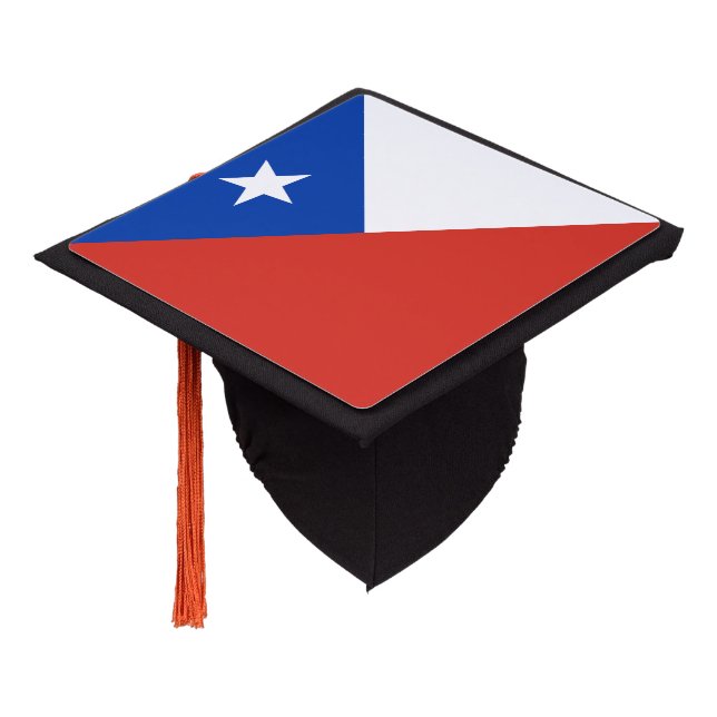 Chile Flag Graduation Cap Topper (Angled)