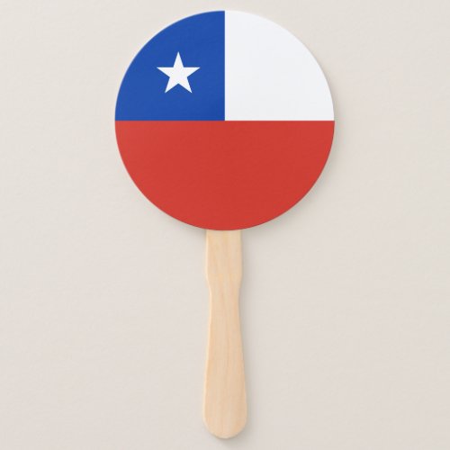 Chile Flag Hand Fan