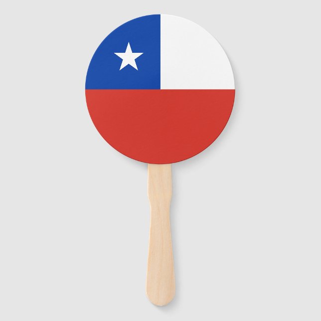 Chile Flag Hand Fan (Front)