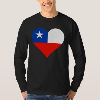 Chile Flag Heart Chile Love Chile T-Shirt