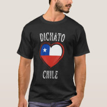 Chile Flag Heart Dichato City T-Shirt