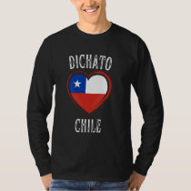 Chile Flag Heart Dichato City T-Shirt
