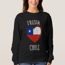 Chile Flag Heart Fresia City Sweatshirt