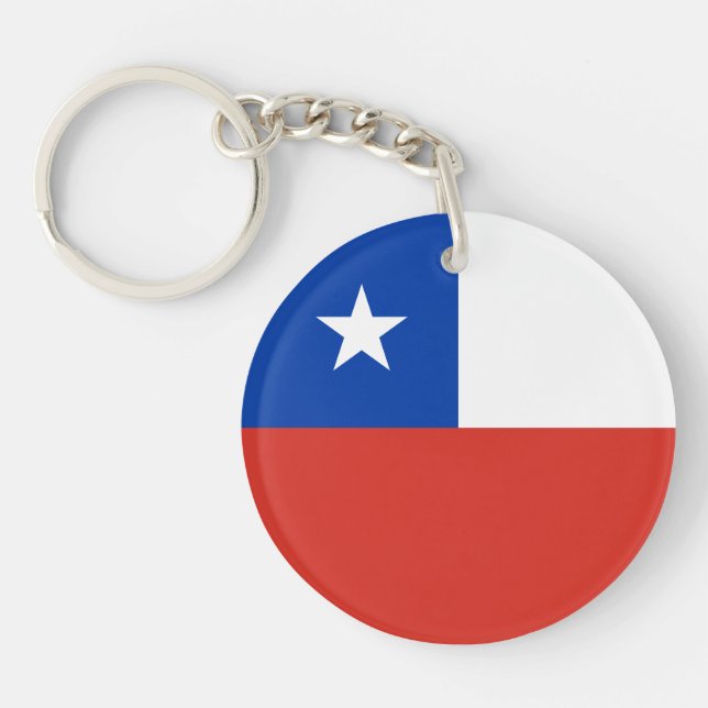 Chile Flag Keychain (Front)