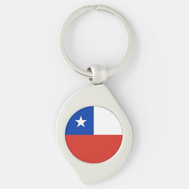 Chile Flag Keychain (Front)