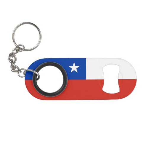 Chile Flag Keychain Bottle Opener