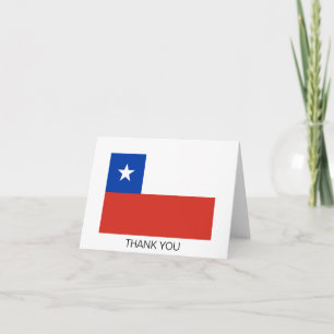 Chile Flag Letterpress Thank You Card