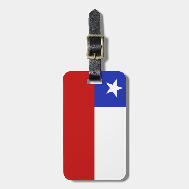 Chile Flag Luggage Tag (Front Vertical)