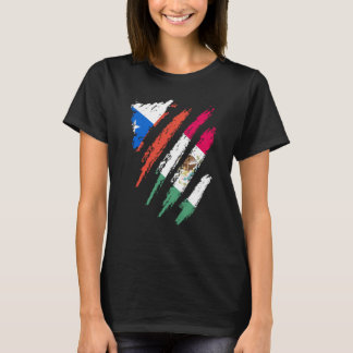 Chile Flag Mexico Grown Patriot Country Stripes T-Shirt