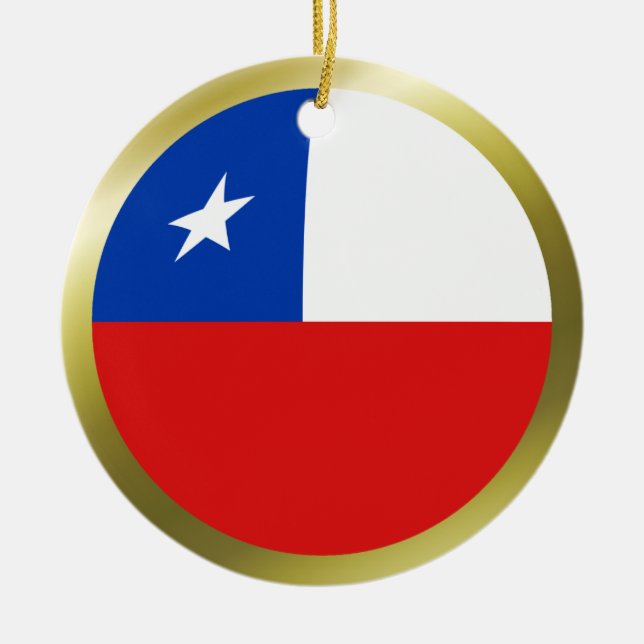 Chile Flag Ornament (Front)