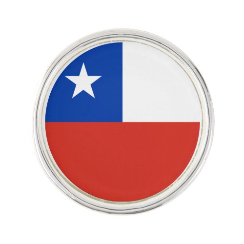 Chile flag Planet Jill Round Lapel Pin