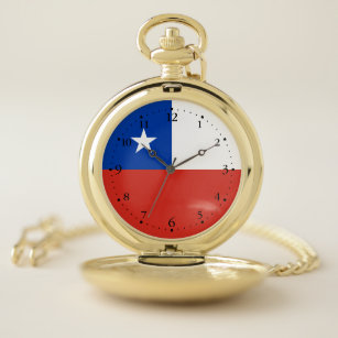 Chile Flag Pocket Watch