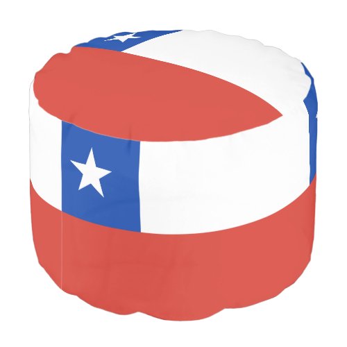 Chile Flag Pouf