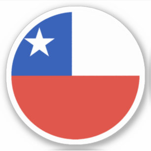 Chile Flag Round Sticker
