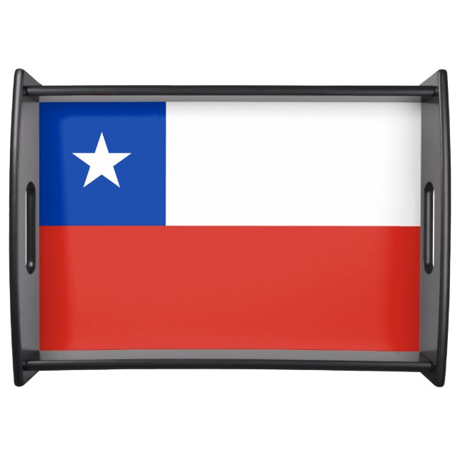 Chile flag serving tray (Front)