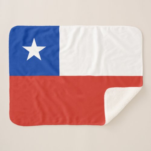 Chile Flag Sherpa Blanket