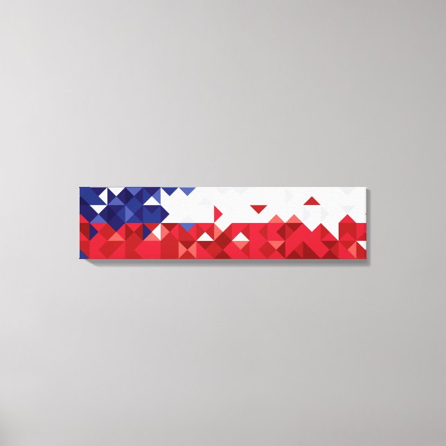 Chile Flag, Simple Chilean Colors Art Canvas (Front)