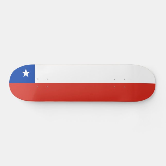 Chile Flag Skateboard (Horz)
