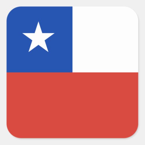 Chile Flag Square Sticker