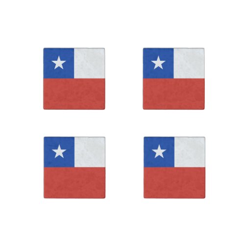 Chile Flag Stone Magnet