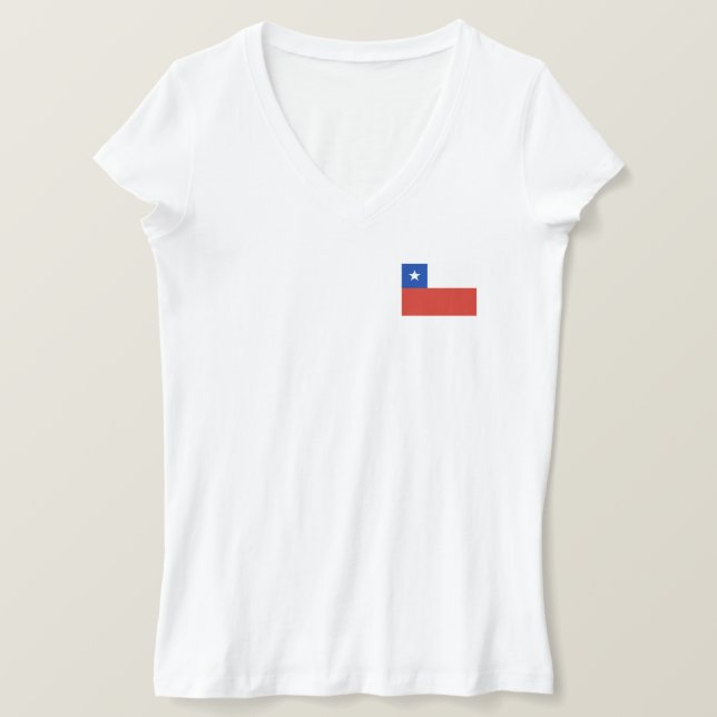 Chile Flag T-Shirt (Design Front)