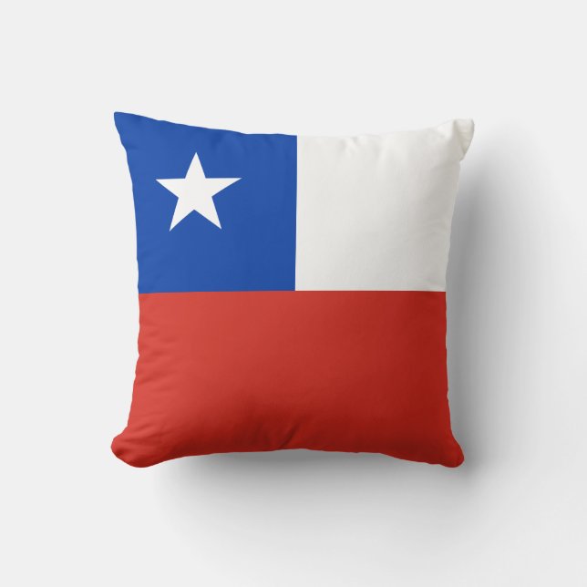 Chile Flag Throw Pillow (Front)