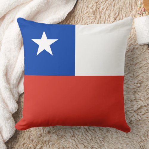 Chile flag throw pillow