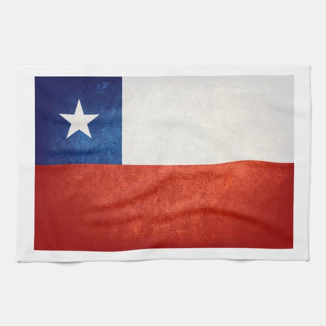 Chile Flag; Towel (Horizontal)