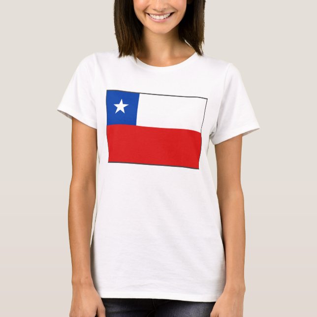 Chile Flag x Map T-Shirt (Front)