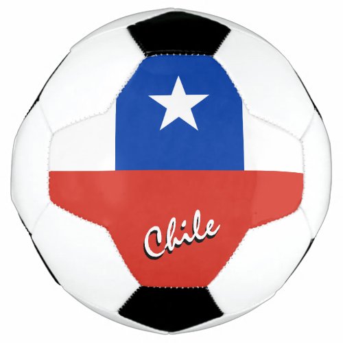 Chile Football  Chilean Flag  Sports Soccer Ball