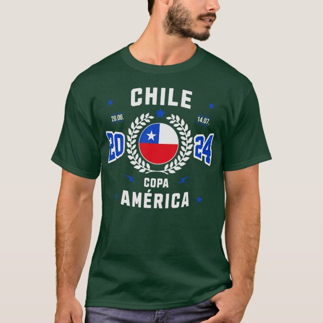 Chile Ftbol Pride Tee Copa America 2024 Fan Gear (Front)