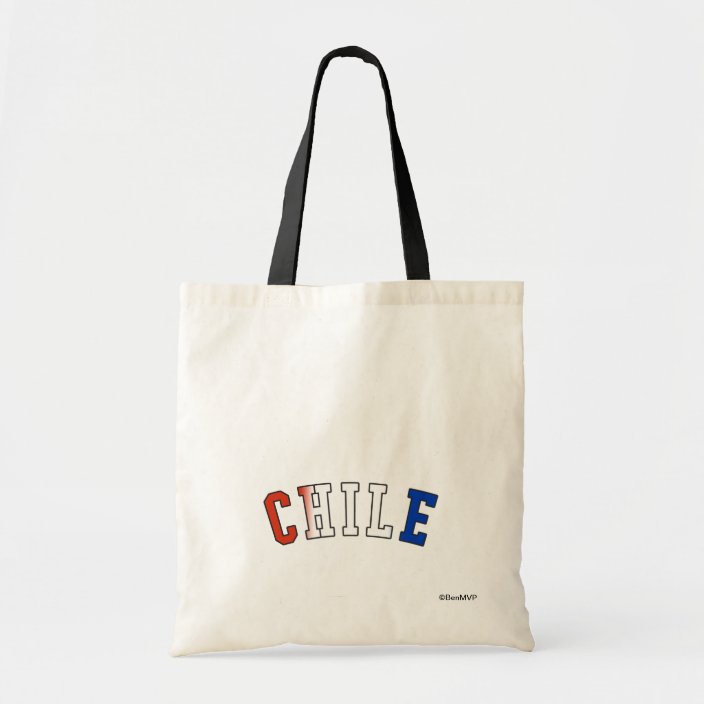 Chile in National Flag Colors Bag