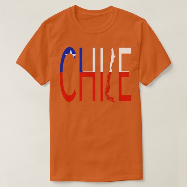 Chile Map Flag Chilean T-Shirt (Design Front)